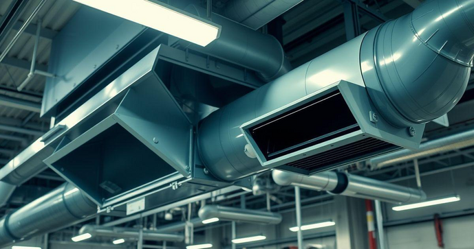 Sistema de exaustão de gases moderno e eficiente para indústrias