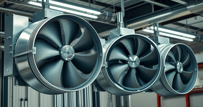 Ventiladores axiais industriais são essenciais para eficiência e ventilação em ambientes de trabalho Ventiladores axiais industriais são essenciais para eficiência e ventilação em ambientes de trabalho